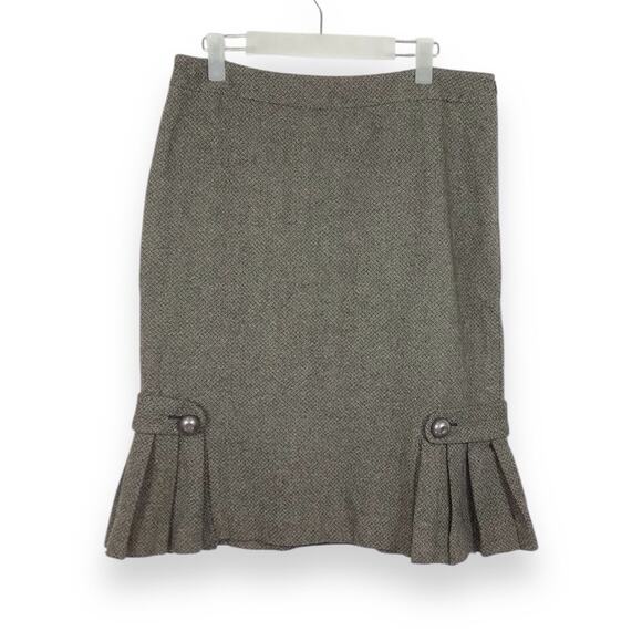 BANANA REPUBLIC Wool Tweed Peplum Straight Skirt size 8 - Picture 1 of 6